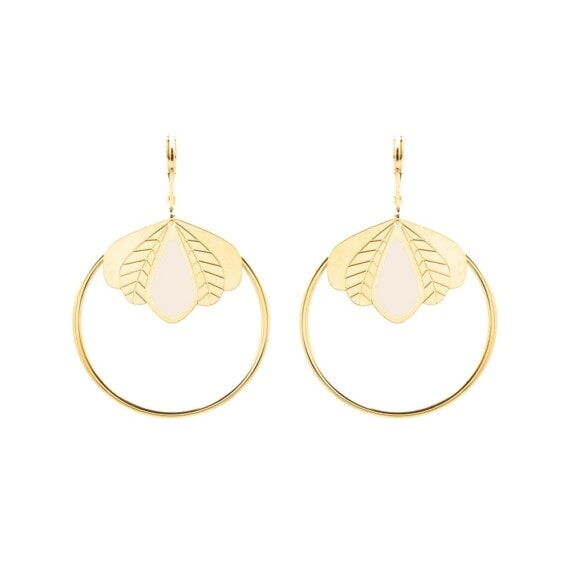 boucles chloé ivoire fleur de lotus
