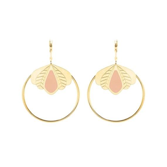 boucles chloé rose poudré fleur de lotus