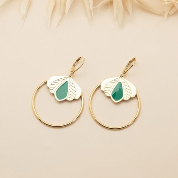 boucles chloé vert emeraude