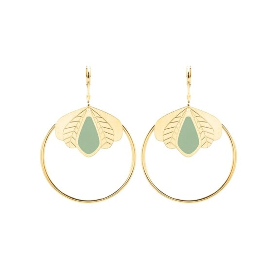 boucles chloe fleur de lotus vert eucalyptus