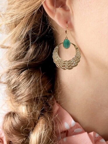 Boucles d'oreilles Jay Malachite