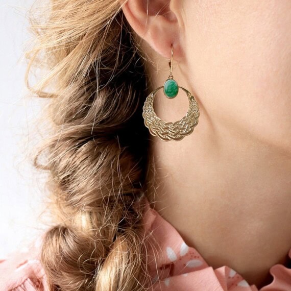 boucles pendantes jay amazonite