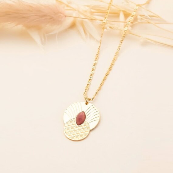 collier boheme rhodonite