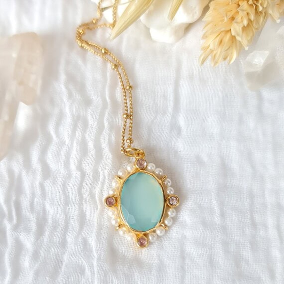 collier little josephine aqua zoom