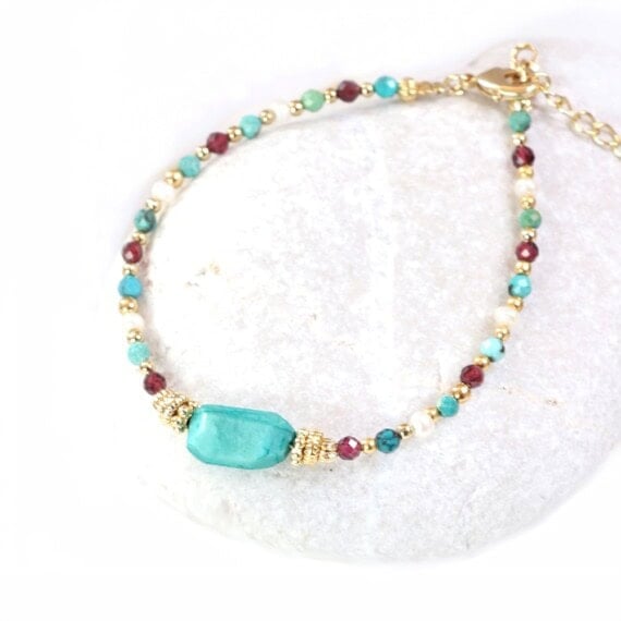 Bracelet Frida Amazonite multipierres