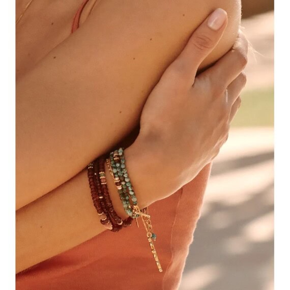 bracelet multitours amaia grenat