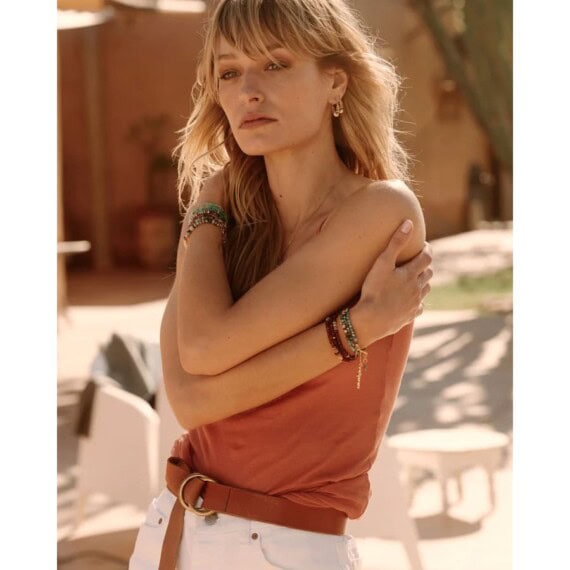 bracelet multitours amaia grenat