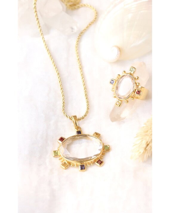 collier et bague margot cristal mood