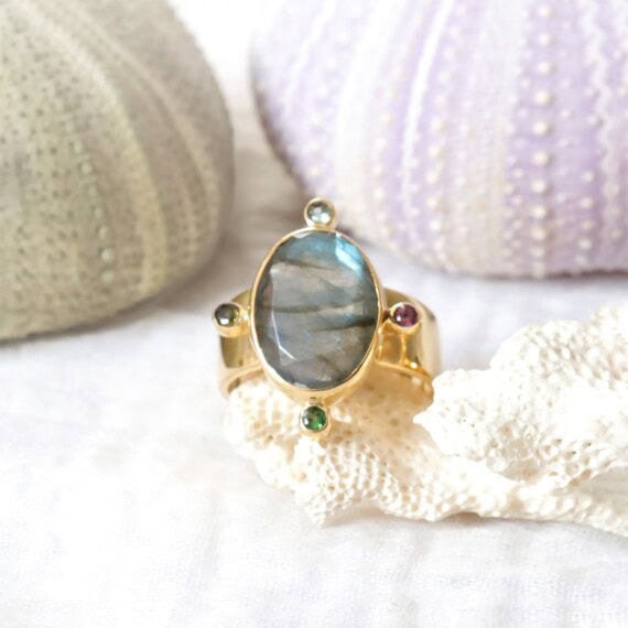 Bague josephine labradorite