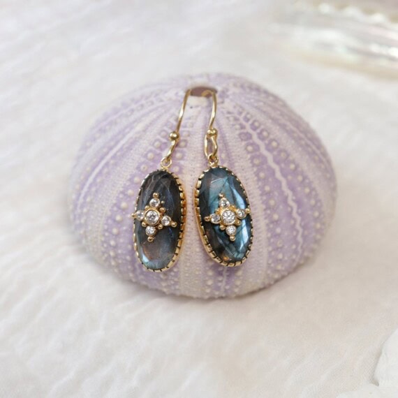 boucles d'oreilles thelma labradorite