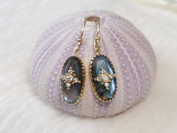 boucles d'oreilles thelma labradorite