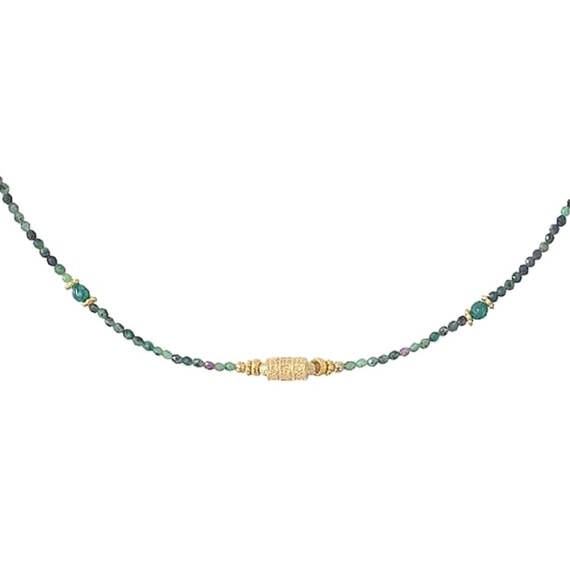 collier amaia turquoise tube