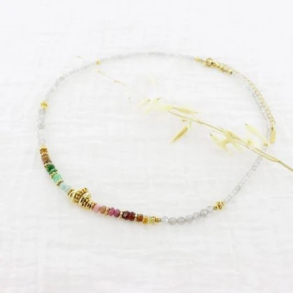 collier frida rainbow - bioux leticia ponti chez poissonplume bijoux