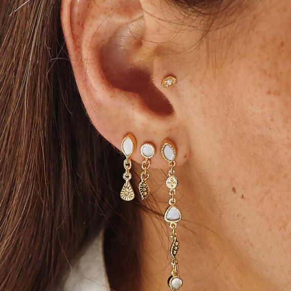 Boucles d'oreilles Nala nacre – Image 4