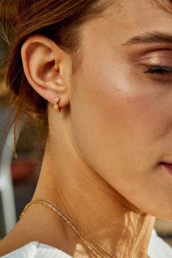 boucles tara zircons blancs