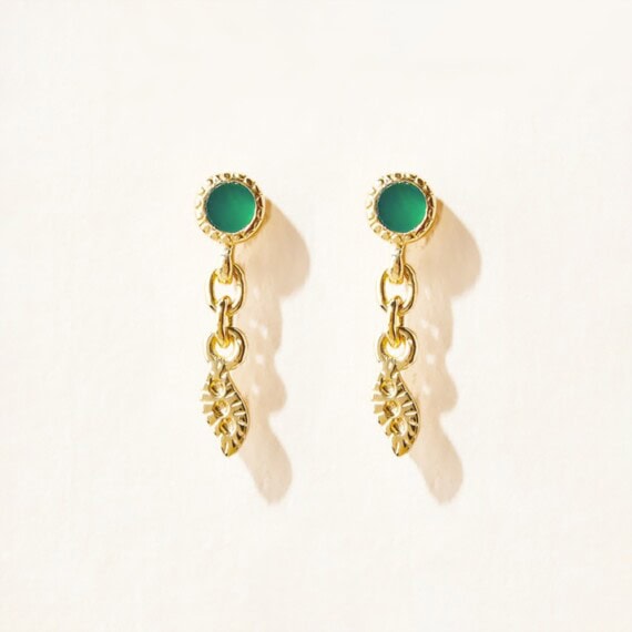 Boucles mali onyx vert