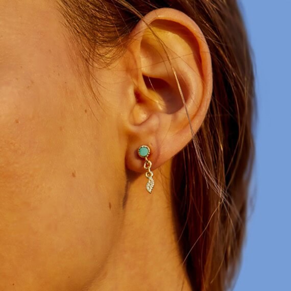 Boucles mali turquoise