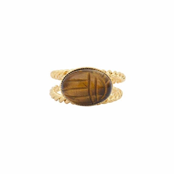bague scarabée œil de Tigre