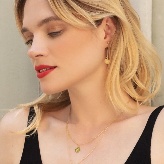 boucles d'oreilles clover