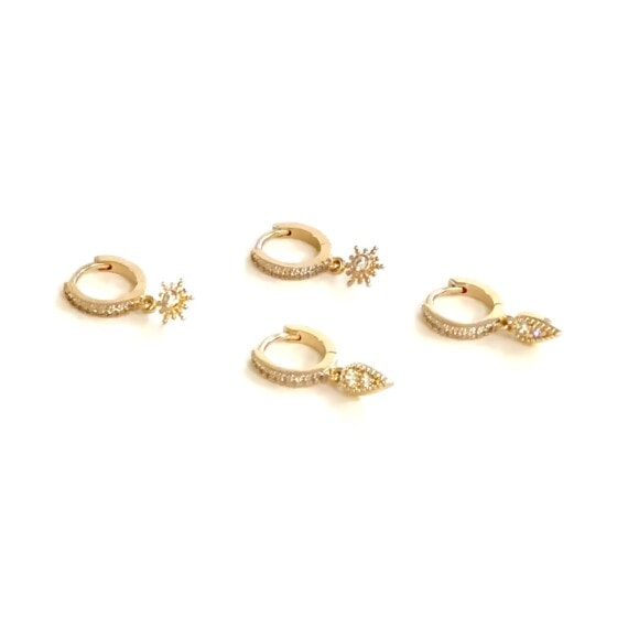 duo de boucles d'oreilles mini créoles tess
