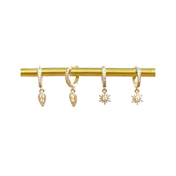 duo de boucles d'oreilles mini créoles tess