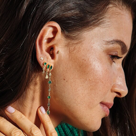 boucles onyx vert be maad
