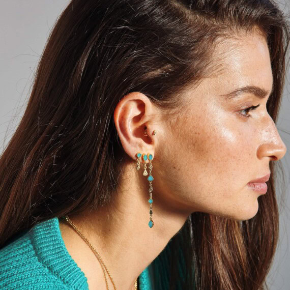boucles nala et mali turquoise