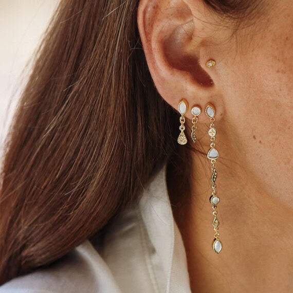 boucles nala nacre et collection de boucles d'oreilles be maad