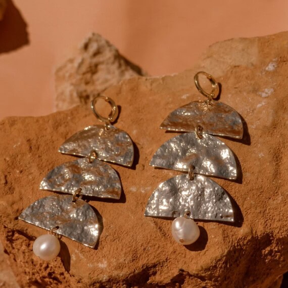 boucles d'oreilles Diana chez poisson plume bijoux