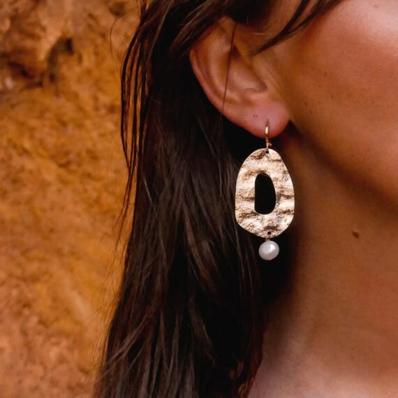 boucles d'oreilles Perla chez poisson plume bijoux