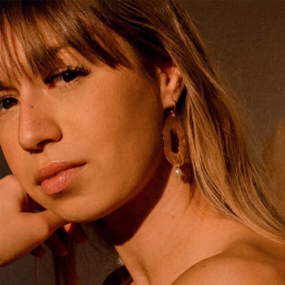 Boucles d'oreilles Perla dorées
