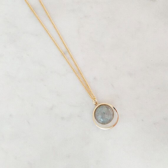 Collier azalée labradorite