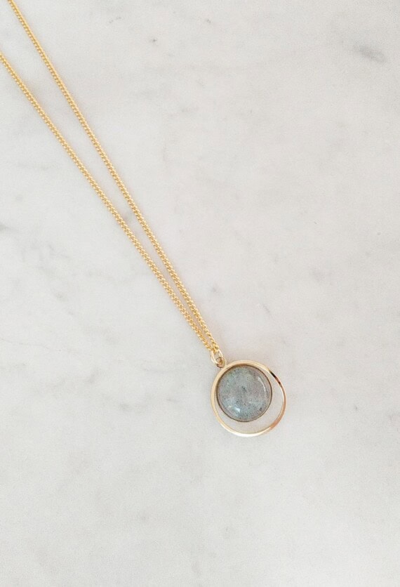 Collier azalée labradorite