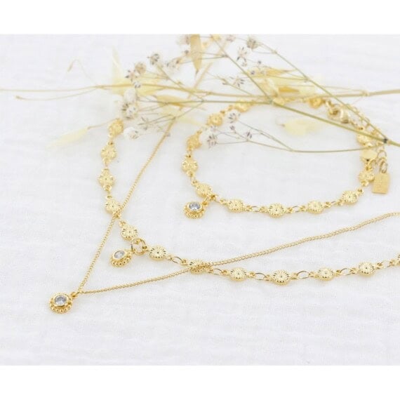 parure Tina zircon fleur
