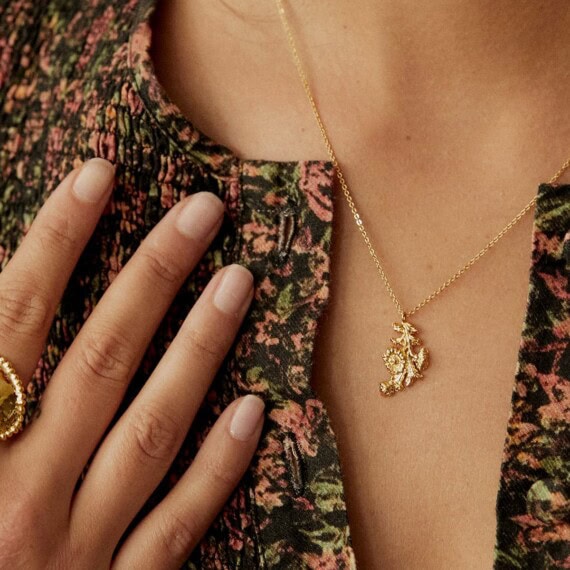 Collier Sienne fleurs