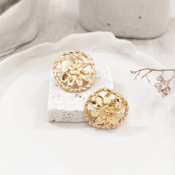 boucles ELSA fleurs