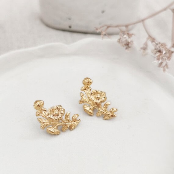boucles d'oreilles Stolli contours d'oreilles fleurs
