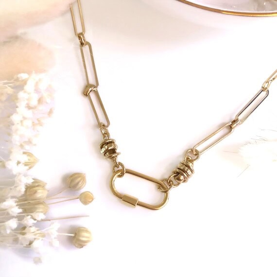 collier apolline mousqueton grands maillons
