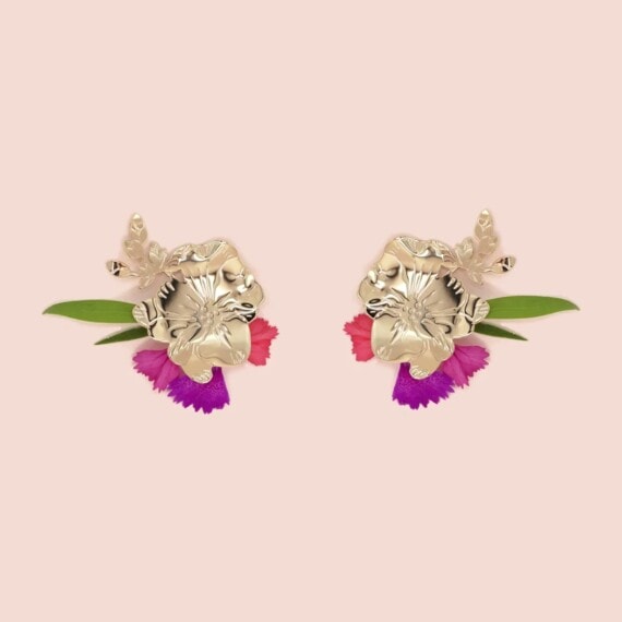 Boucles d'oreilles thalia fleurs