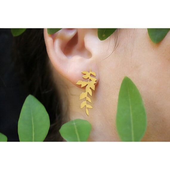 boucles d'oreilles frêne Oléa