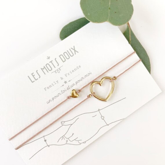 bracelet duo petit coeur