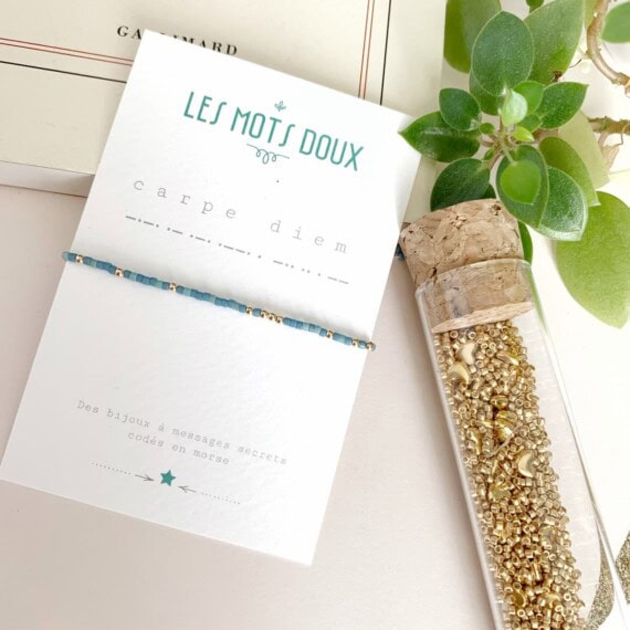 bracelet Carpe Diem - Bijou en code morse à message