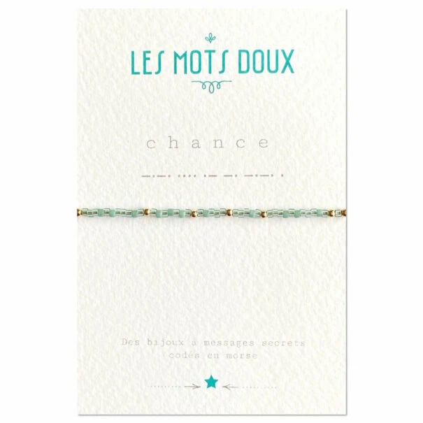 bracelet Chance - Bijou en code morse à message