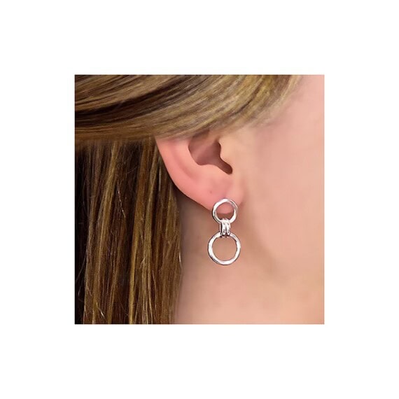 boucles cercles liv en argent 925 poisson plume bijoux