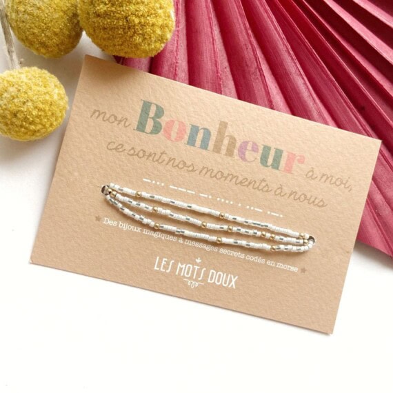 Bracelet mon Bonheur en code morse