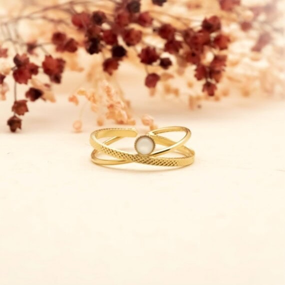 Bague croisée Belle Nacre