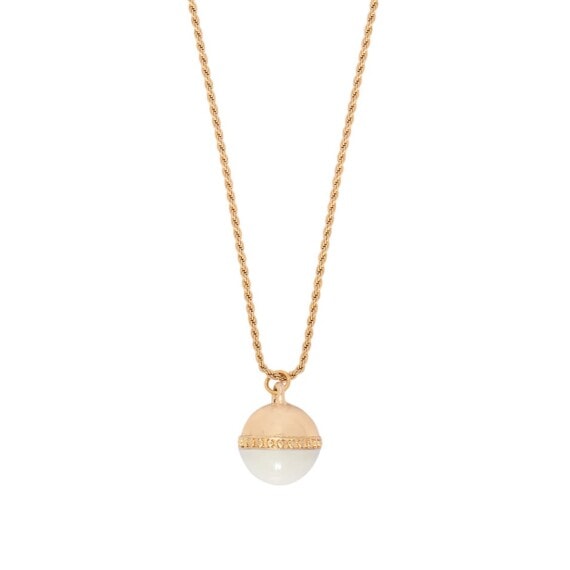 Collier sphère blanc perlé fuji