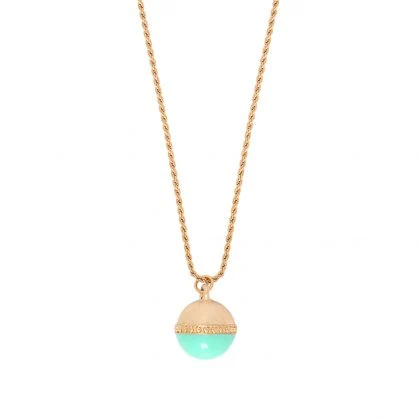 Collier sphère turquoise fuji