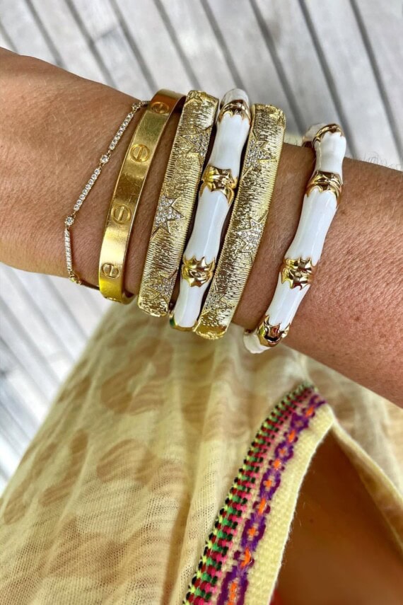 jonc strie soleil mix bijoux Vok