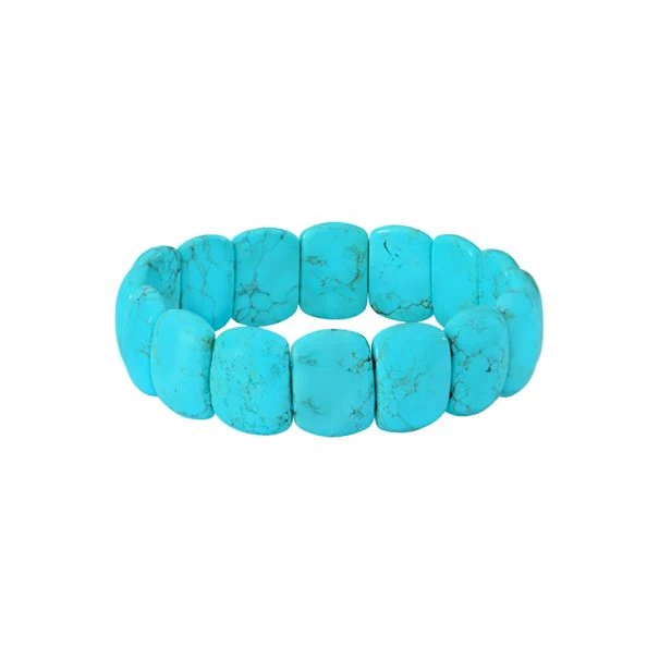 bracelet facettes pierres turquoises dear charlotte